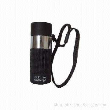 Golf Scope/Range Finder, Made of Metal and Rubber Materials
